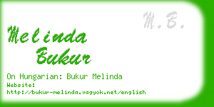 melinda bukur business card